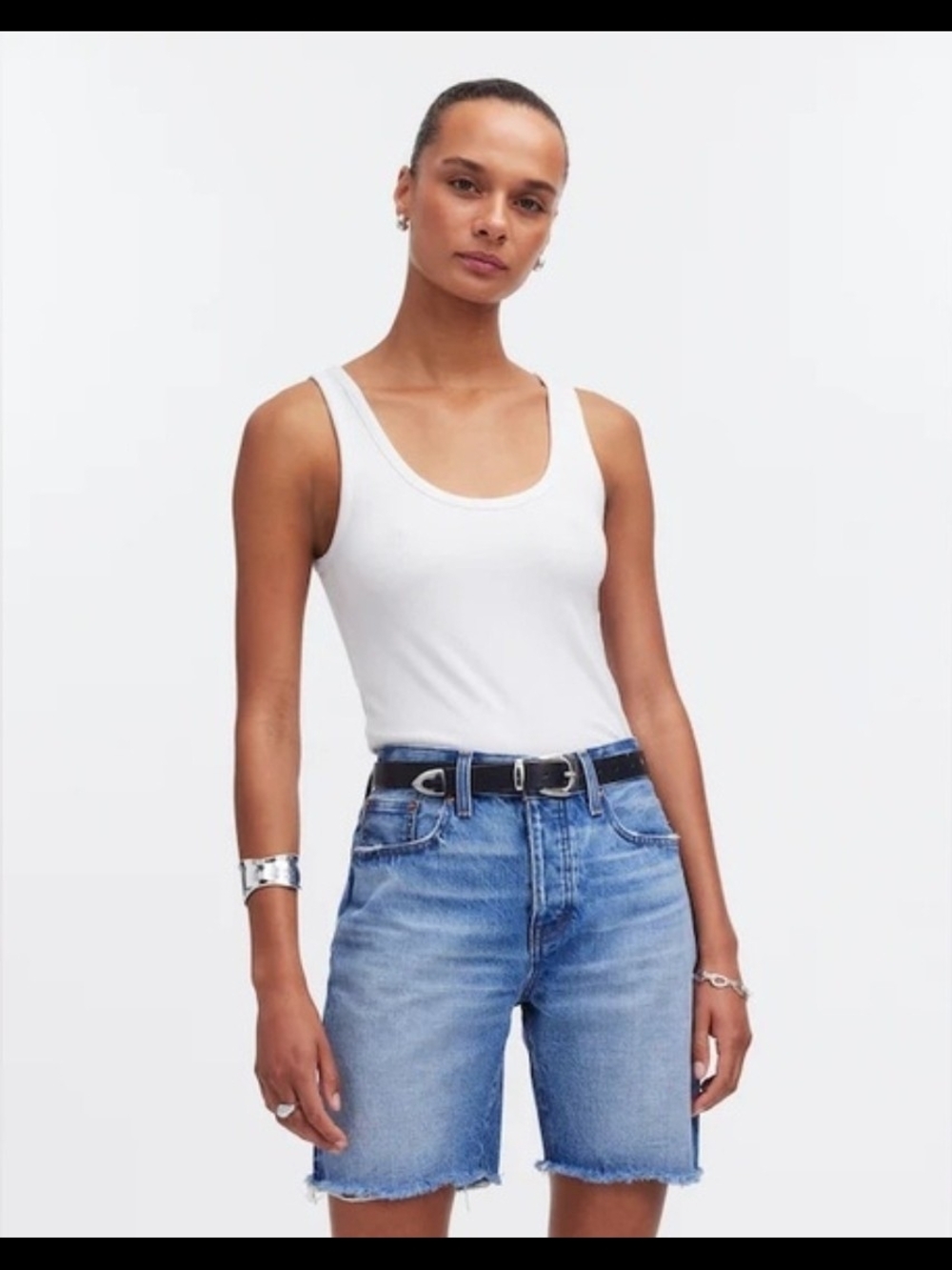 Madewell Long Denim Shorts Size 33